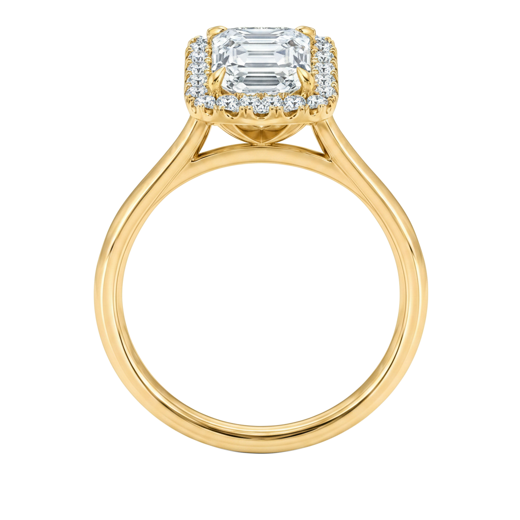 Cordelia - Asscher - Yellow Gold - Plain
