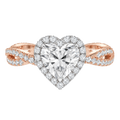 Braid - Heart - Rose/White Tone - Pavé