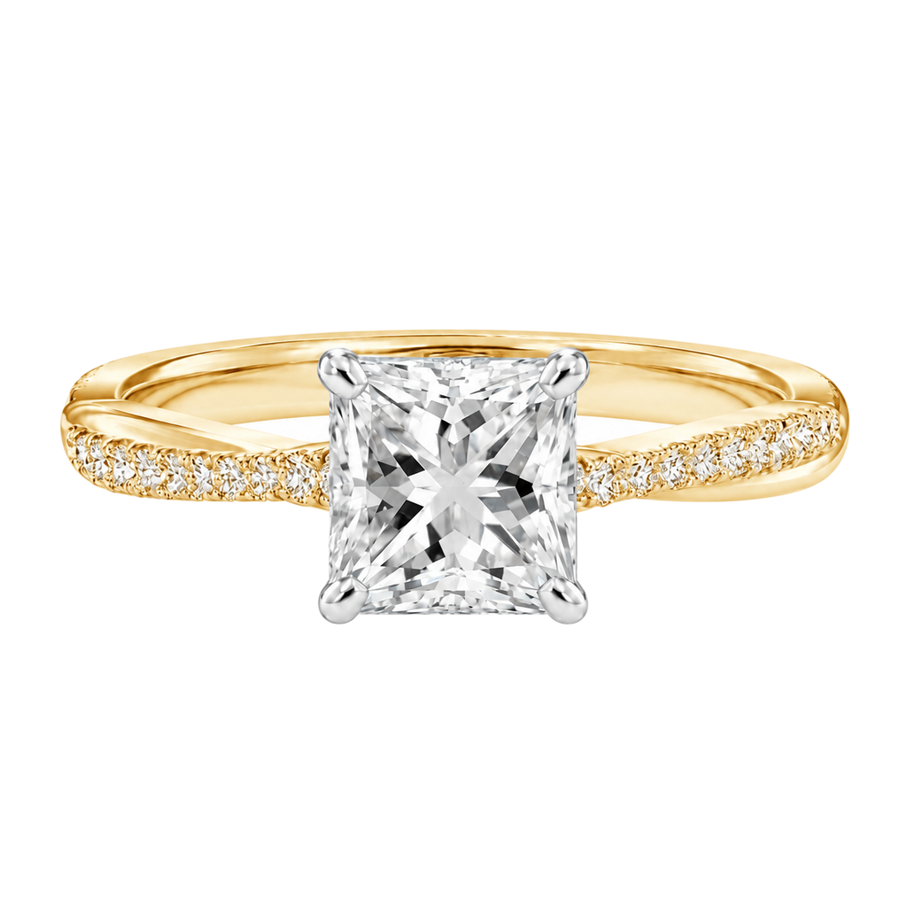 Wreath - Princess - Yellow/White Tone - Pavé