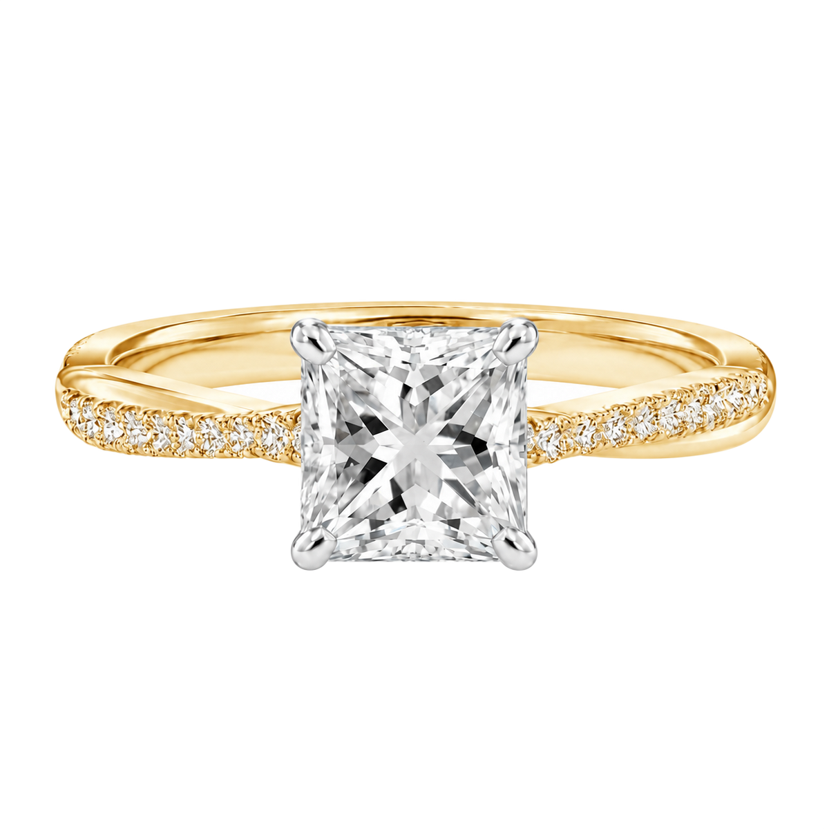 Wreath - Princess - Yellow/White Tone - Pavé