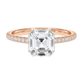 Solenne - Asscher - Rose/White Tone - Pavé