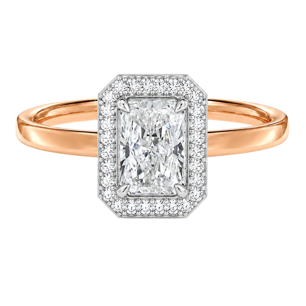 Deneuve - Radiant - Rose/White Tone - Plain
