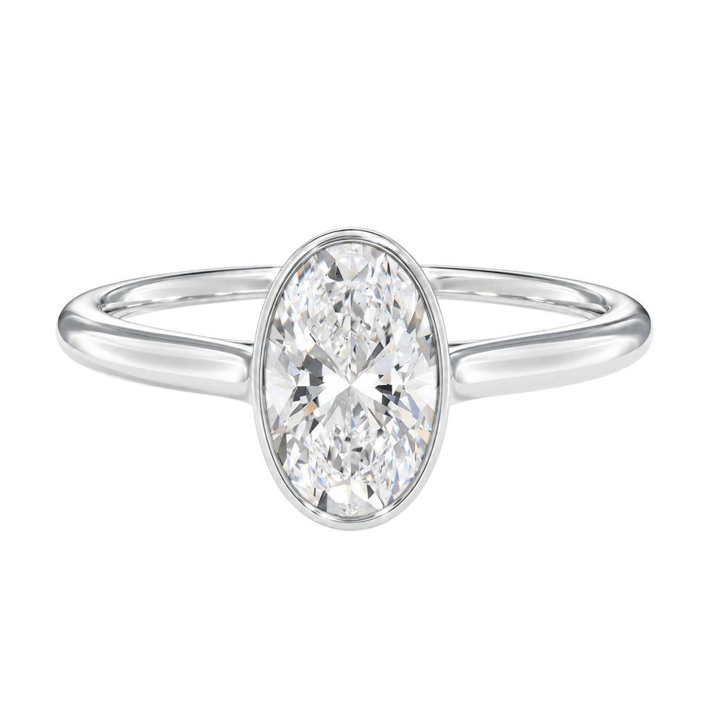 Solenne - Oval - Platinum - Plain