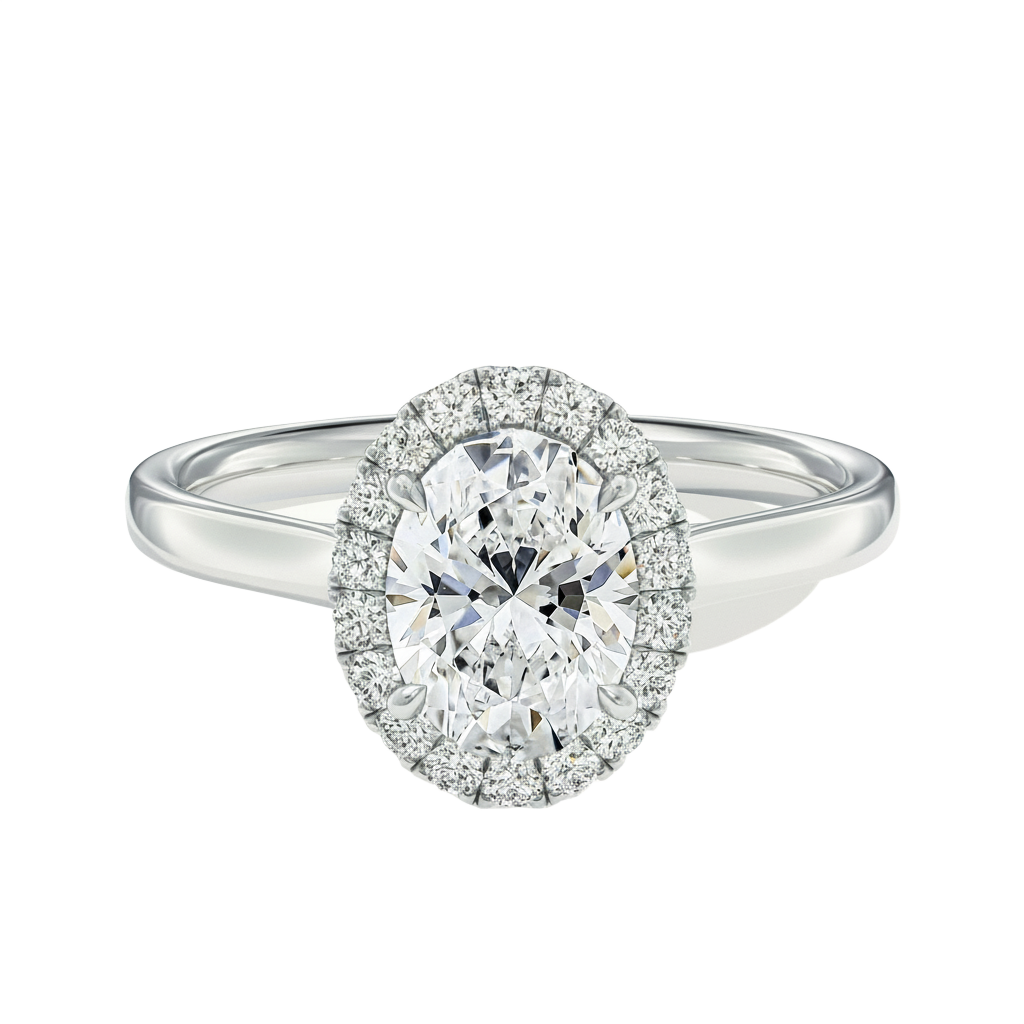 Cordelia - Oval - Platinum - Plain