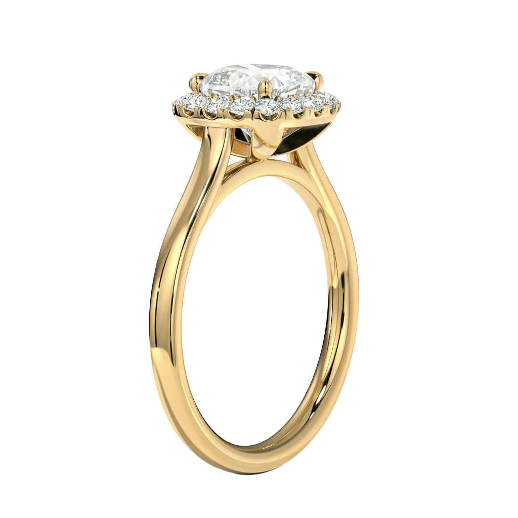 Cordelia - Cushion - Yellow Gold - Plain