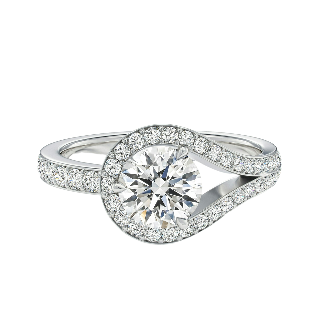 Orbit - Round - White Gold - Channel