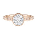 Bailey - Round - Rose Gold - Pavé