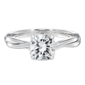 Wreath - Cushion - White Gold - Plain