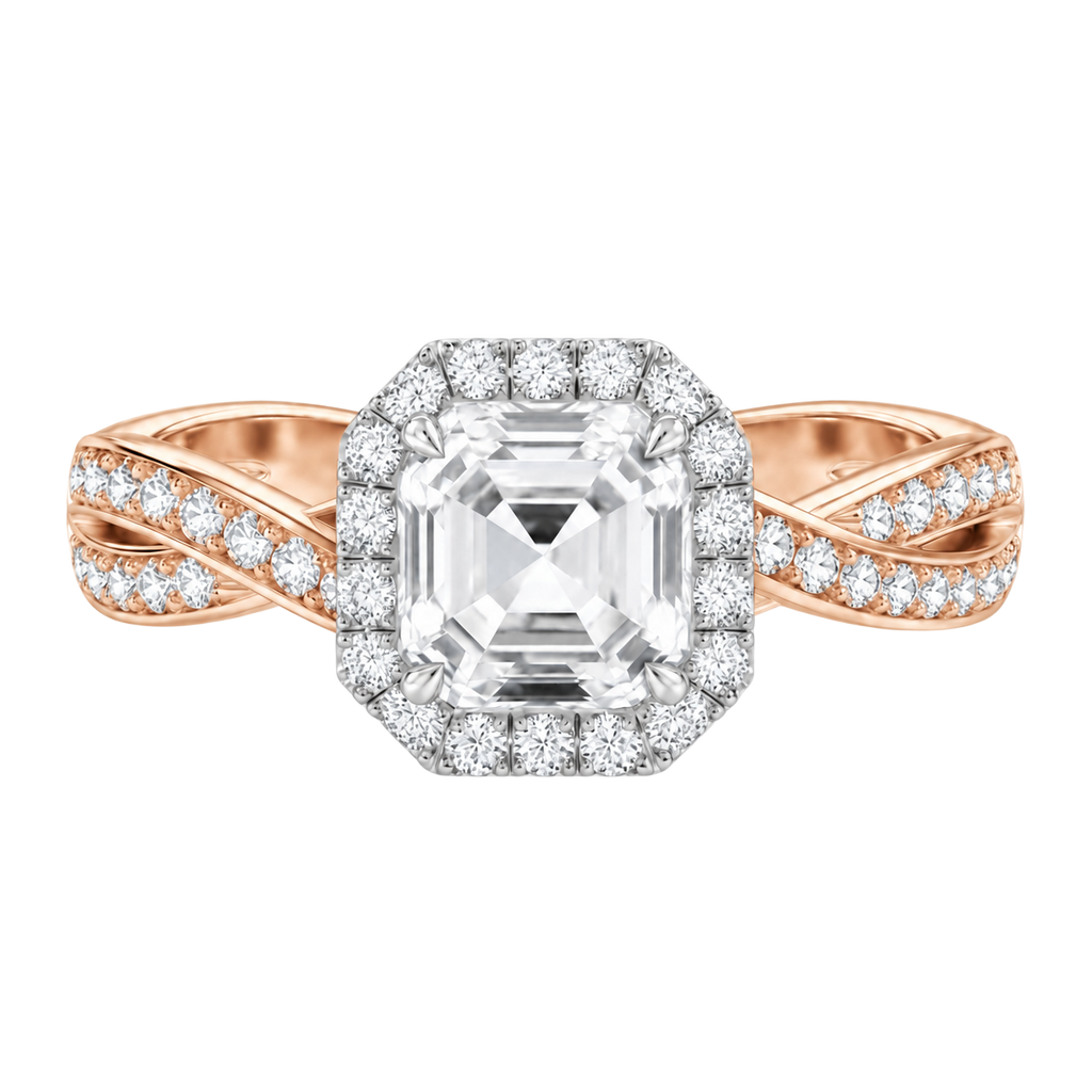 Braid - Asscher - Rose/White Tone - Channel