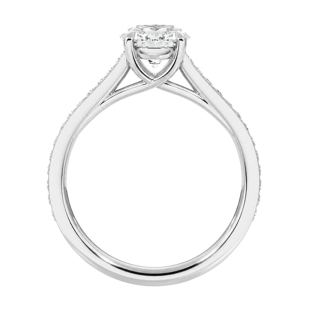 Basilica - Heart - Platinum - Pavé