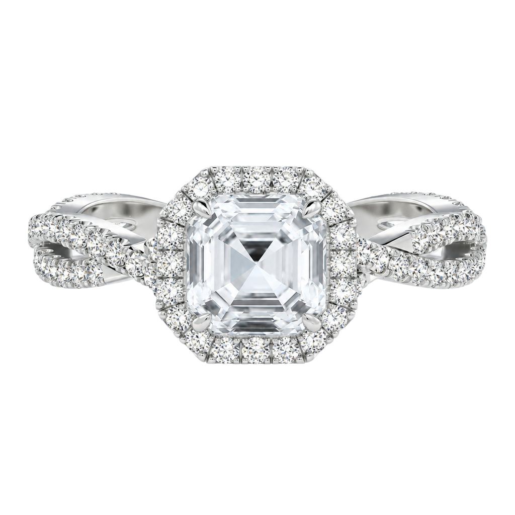 Braid - Asscher - Platinum - Pavé