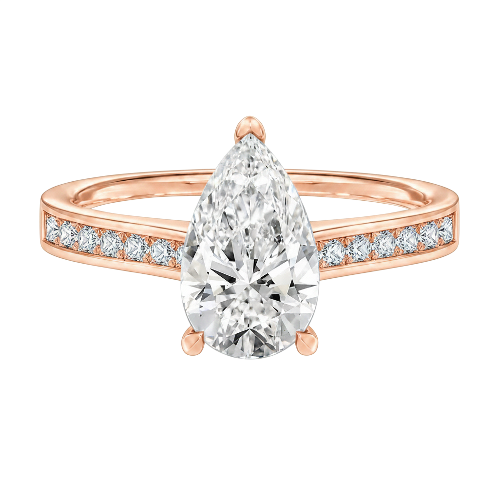 Basilica - Pear - Rose Gold - Channel