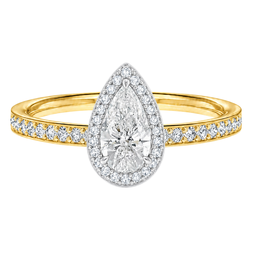 Deneuve - Pear - Yellow/White Tone - Pavé