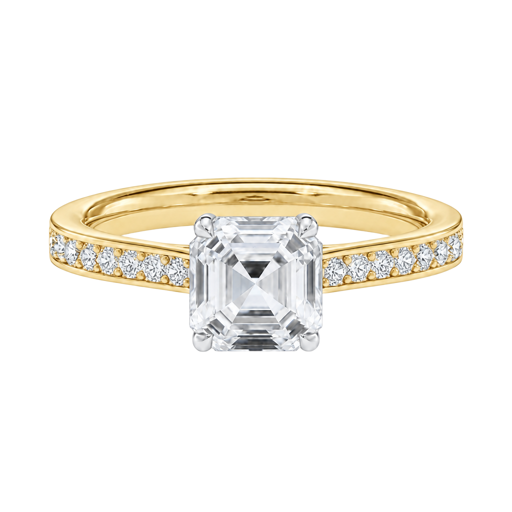 Talia - Asscher - Yellow/White Tone - Channel