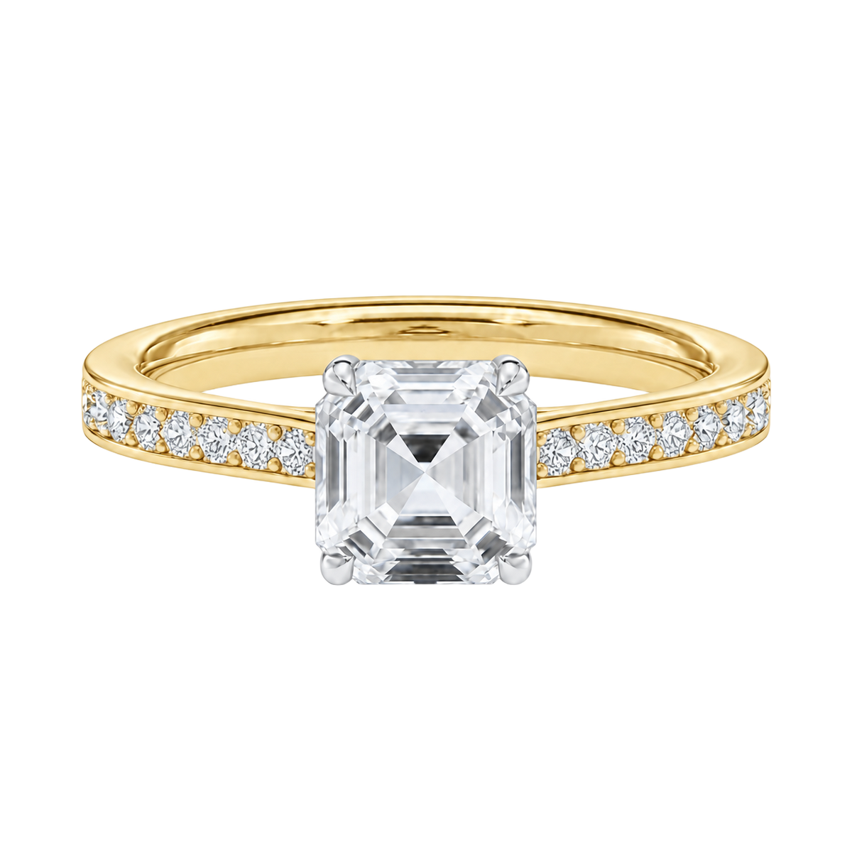 Talia - Asscher - Yellow/White Tone - Channel
