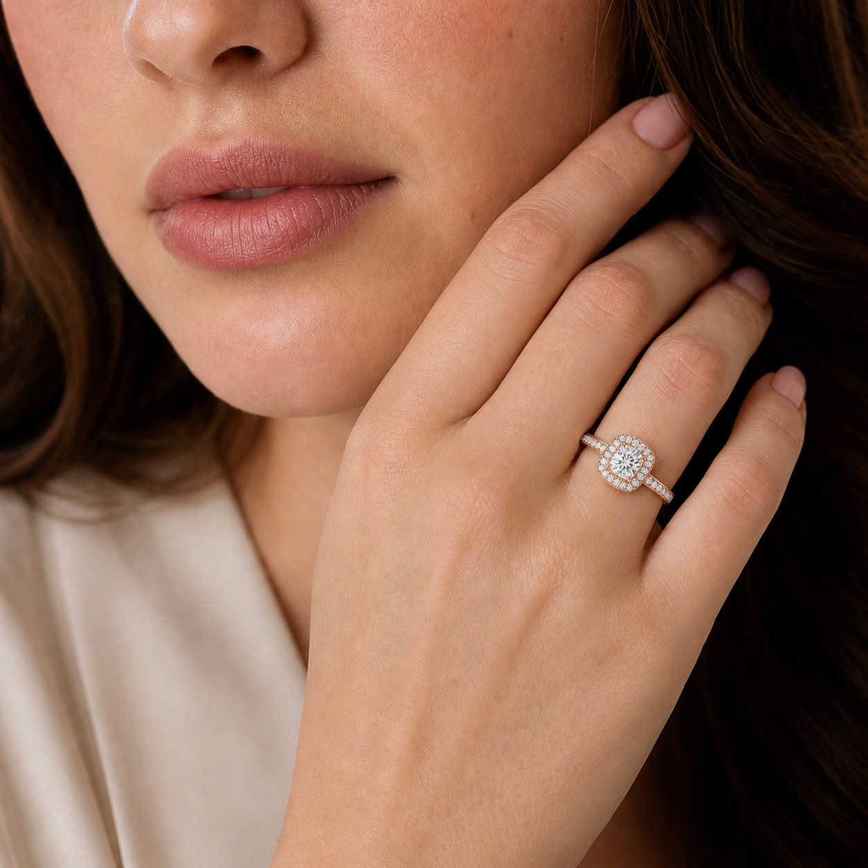 Deneuve - Cushion - Rose Gold - Channel