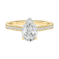 Basilica - Pear - Yellow Gold - Pavé