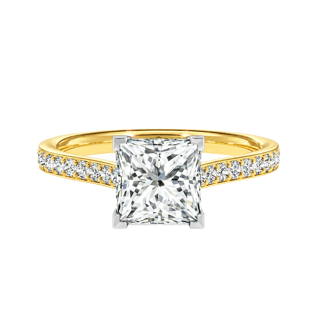 Basilica - Princess - Yellow/White Tone - Pavé