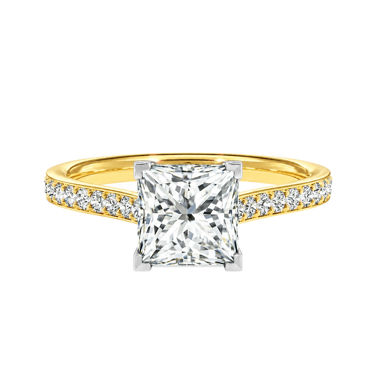 Basilica - Princess - Yellow/White Tone - Pavé