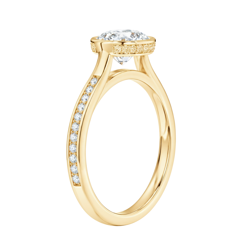 Solenne - Oval - Yellow Gold - Channel