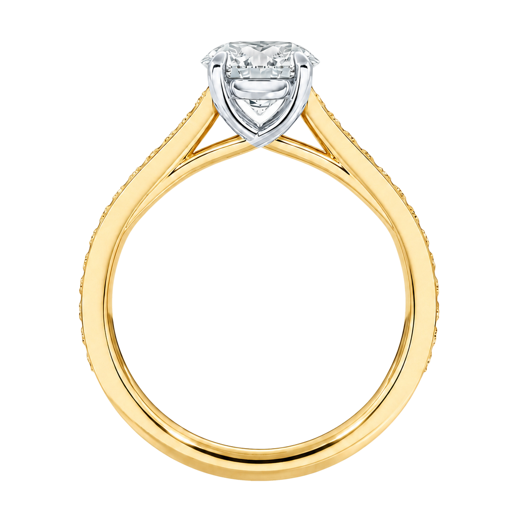 Basilica - Heart - Yellow/White Tone - Pavé