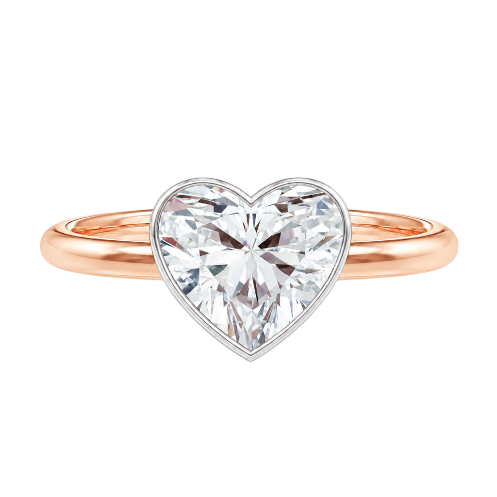 Bailey - Heart - Rose/White Tone - Plain