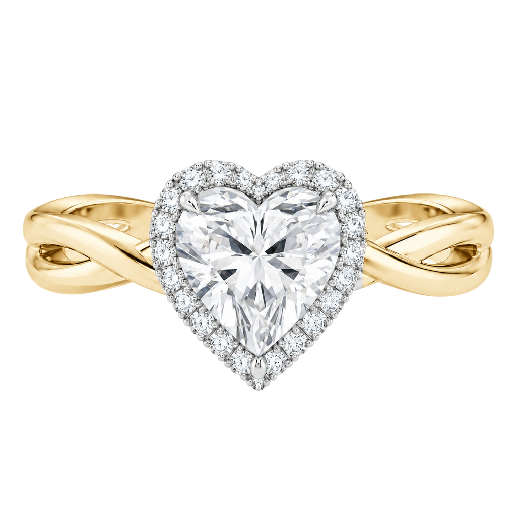Braid - Heart - Yellow/White Tone - Plain