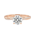 Wreath - Round - Rose Gold - Pavé