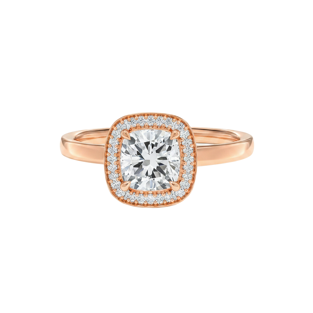 Deneuve - Cushion - Rose Gold - Plain