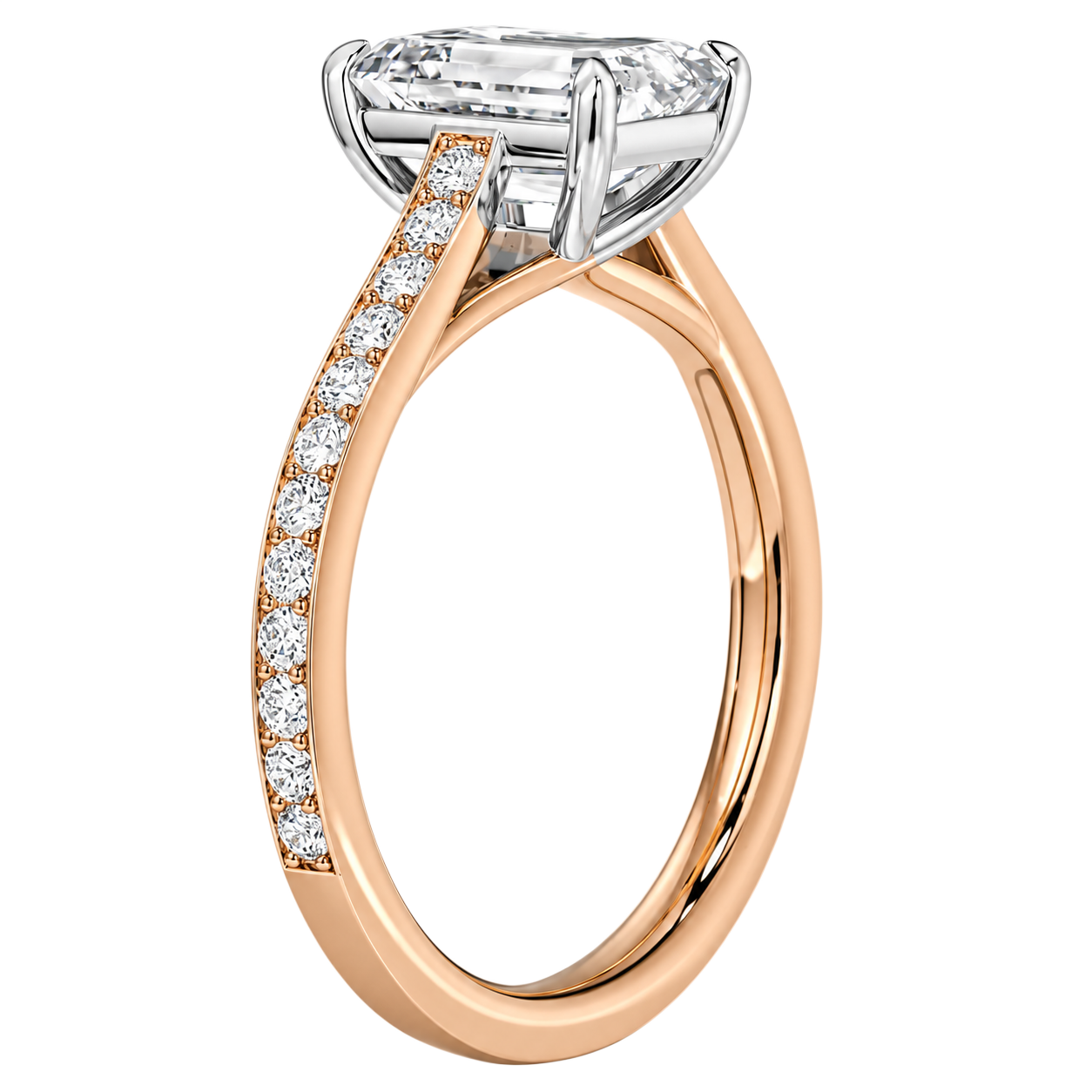 Basilica - Emerald - Rose/White Tone - Pavé