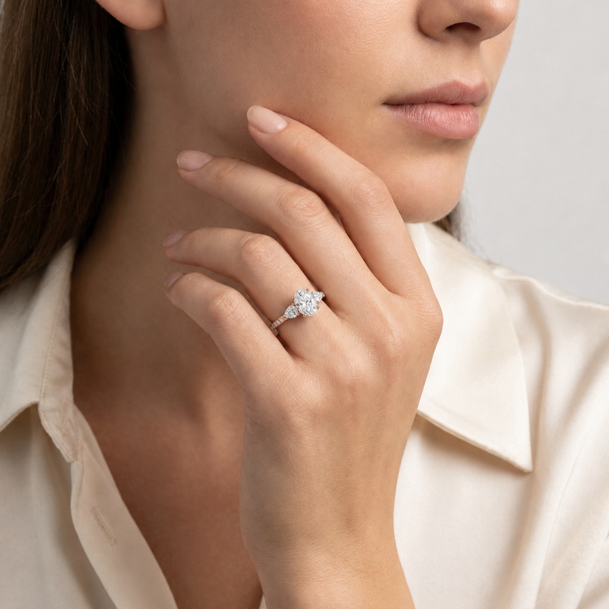 Halcyon - Oval - Rose Gold - Channel