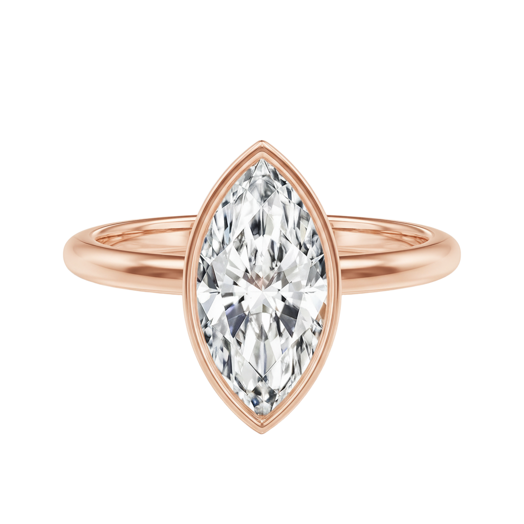 Bailey - Marquise - Rose Gold - Plain