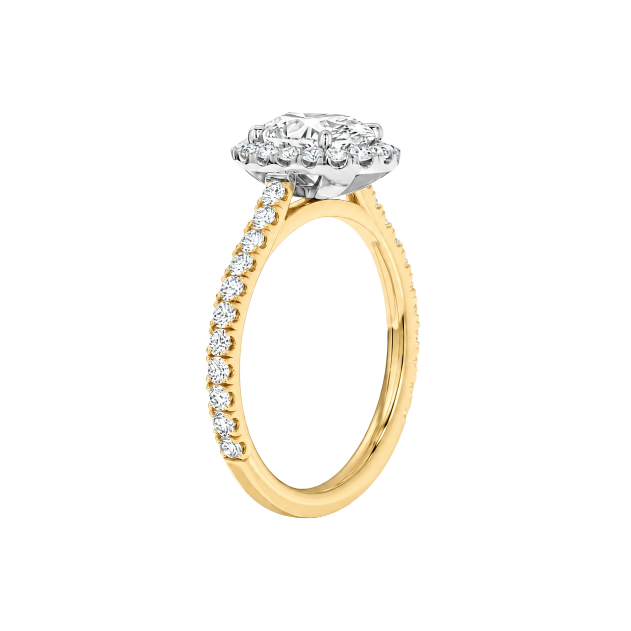 Cordelia - Emerald - Yellow / White Tone - Pavé