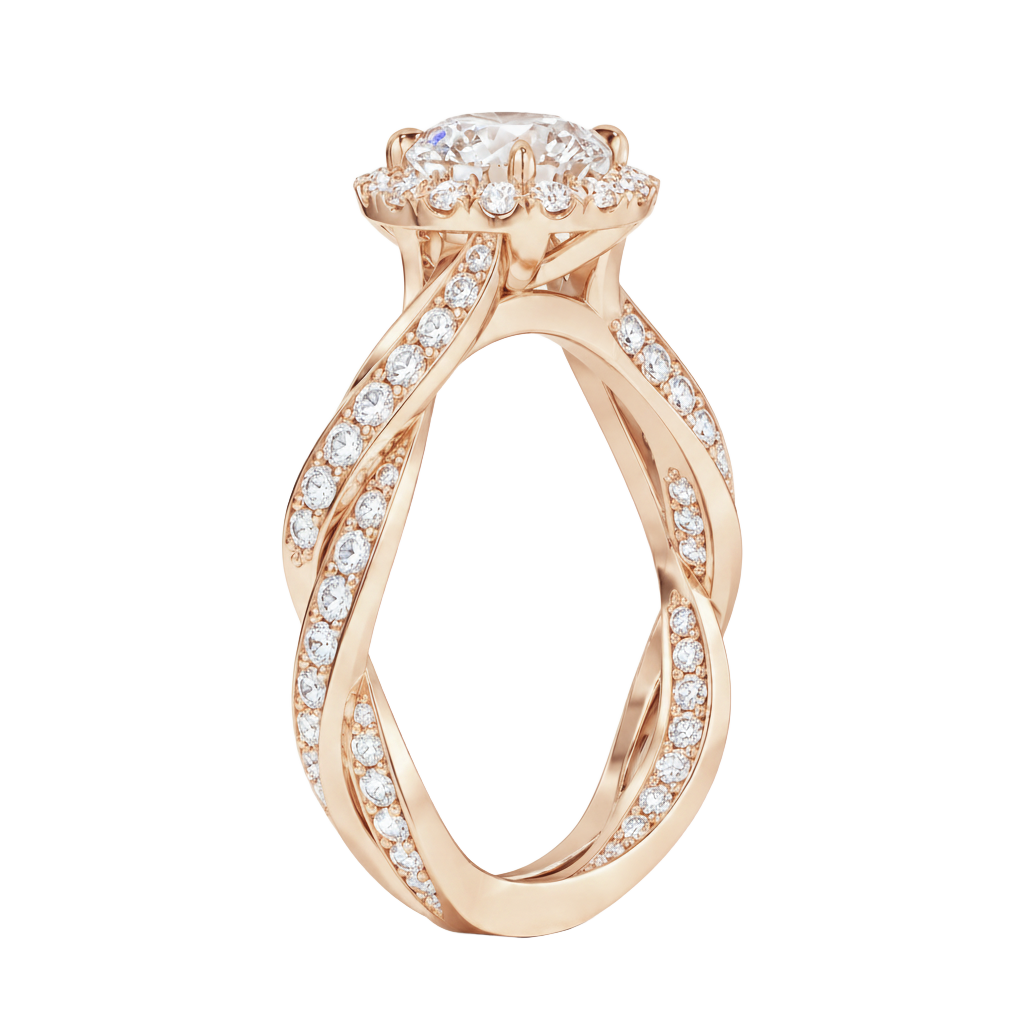 Braid - Emerald - Rose Gold - Channel