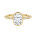 Bailey - Cushion - Yellow Gold - Pavé
