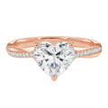 Wreath - Heart - Rose Gold - Pavé