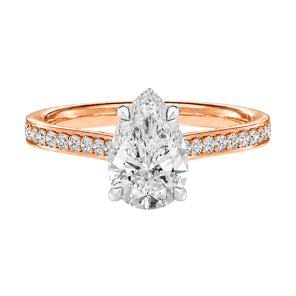Basilica - Pear - Rose/White Tone - Pavé