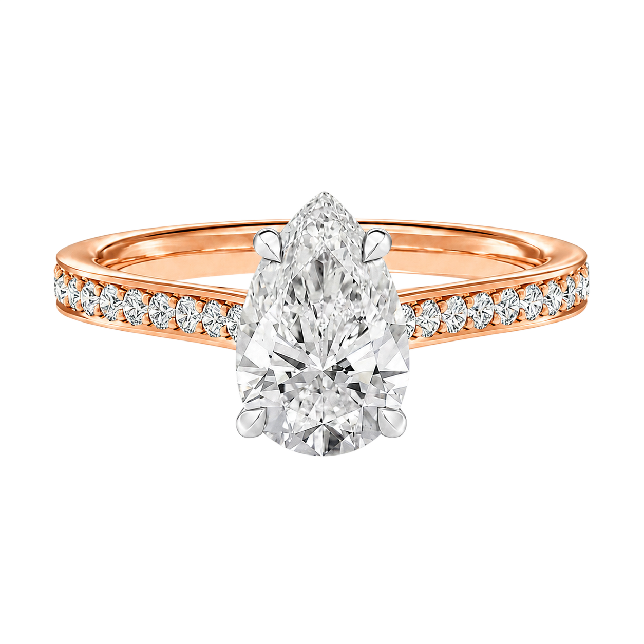 Basilica - Pear - Rose/White Tone - Pavé