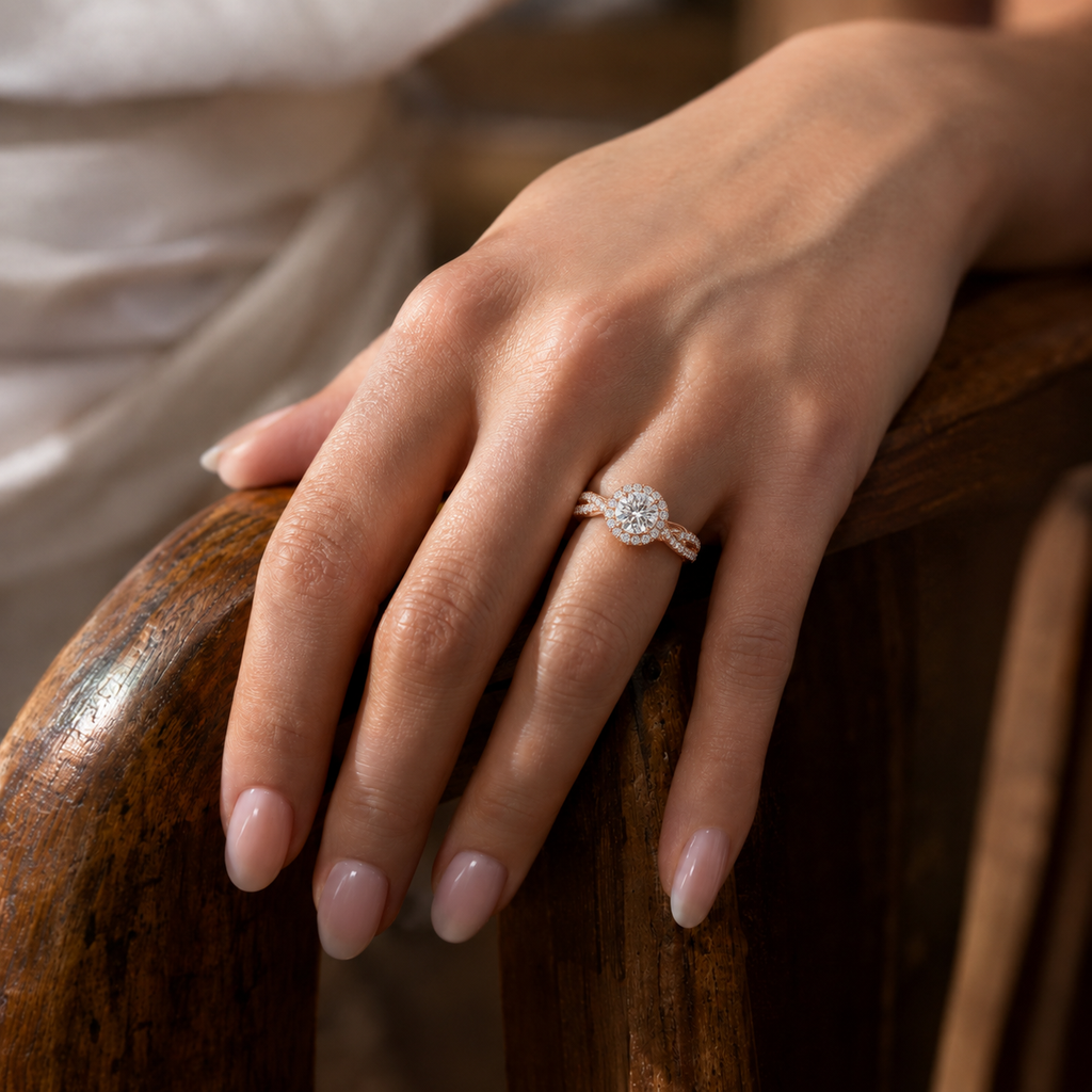 Braid - Round - Rose Gold - Pavé