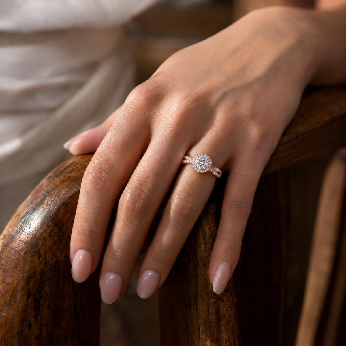 Braid - Round - Rose Gold - Pavé