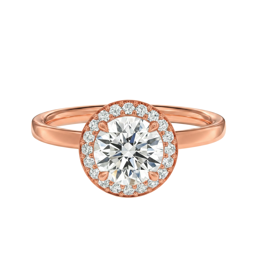 Deneuve - Round - Rose Gold - Plain