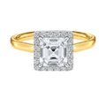 Cordelia - Asscher - Yellow / White Tone - Plain
