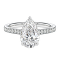 Talia - Pear - White Gold - Pavé
