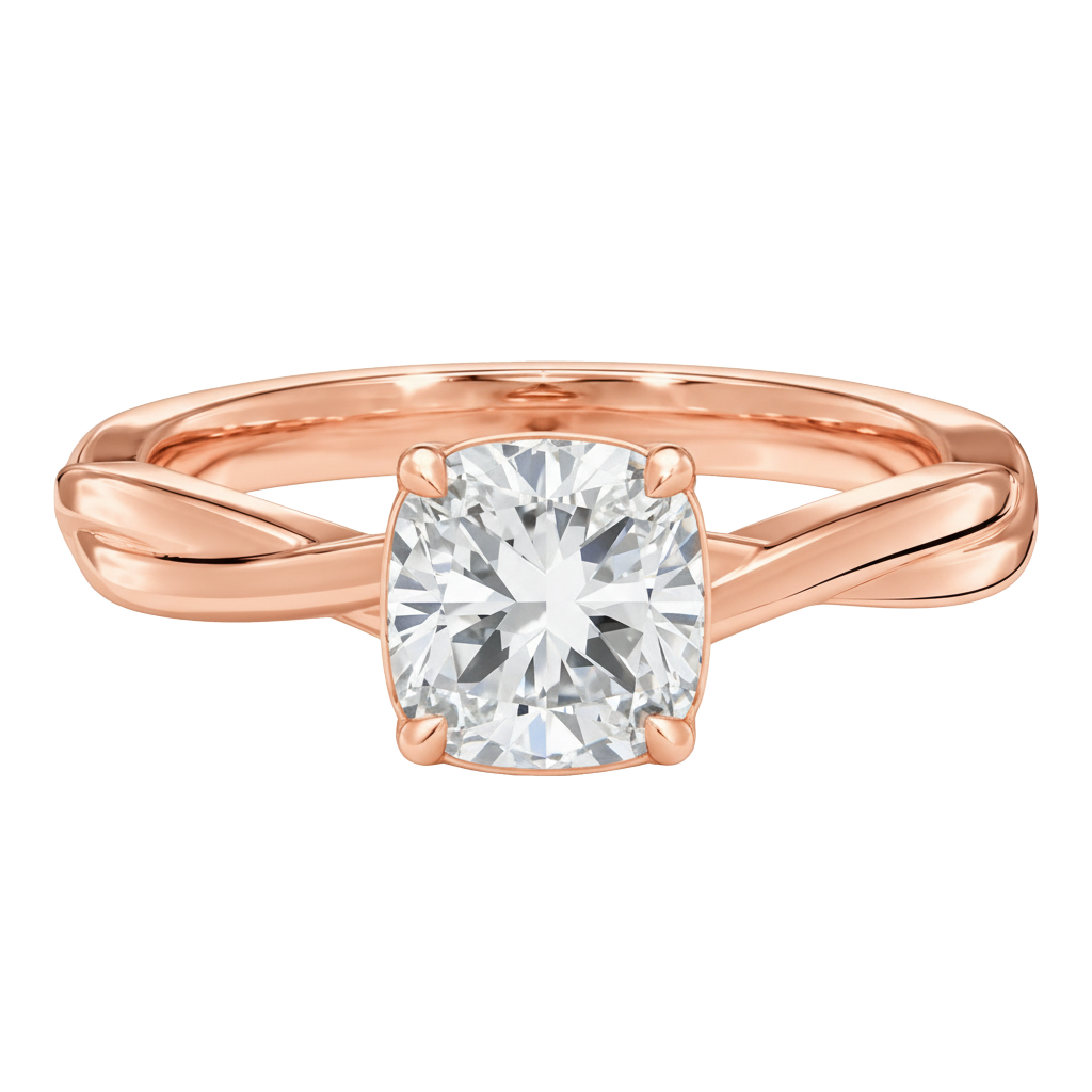 Wreath - Cushion - Rose Gold - Plain