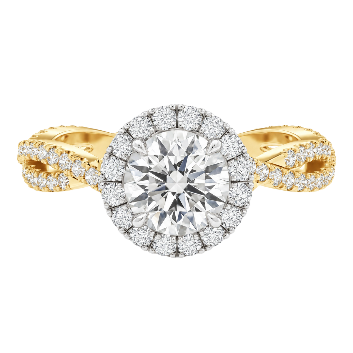 Braid - Round - Yellow/White Tone - Pavé