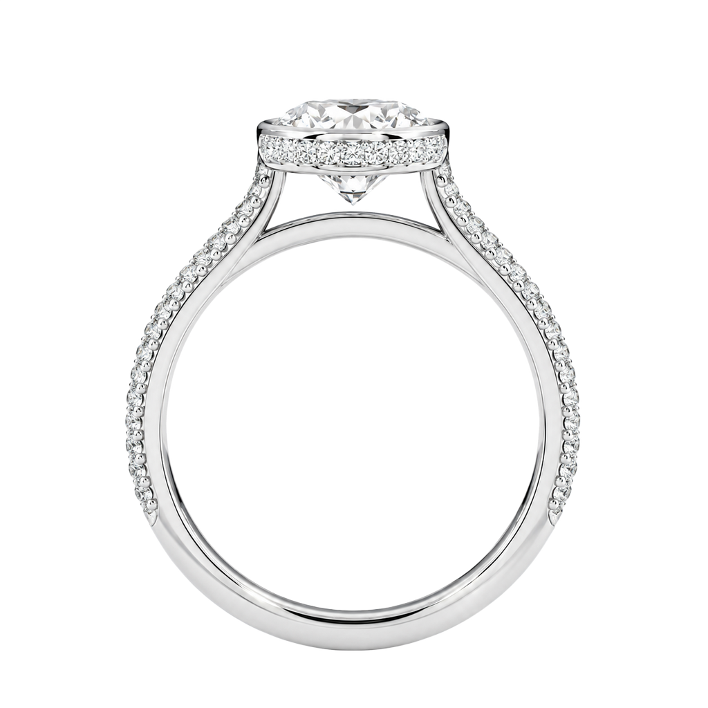 Solenne - Asscher - White Gold - Pavé