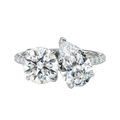 Duo - Round - White Gold - Pavé