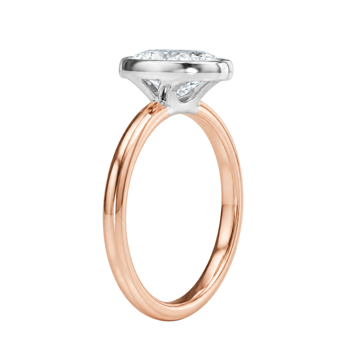 Bailey - Heart - Rose/White Tone - Plain