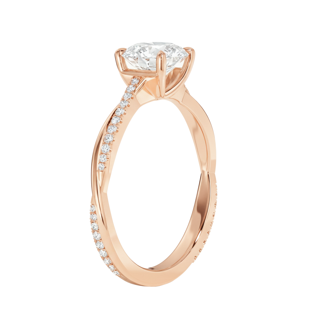 Wreath - Emerald - Rose Gold - Pavé