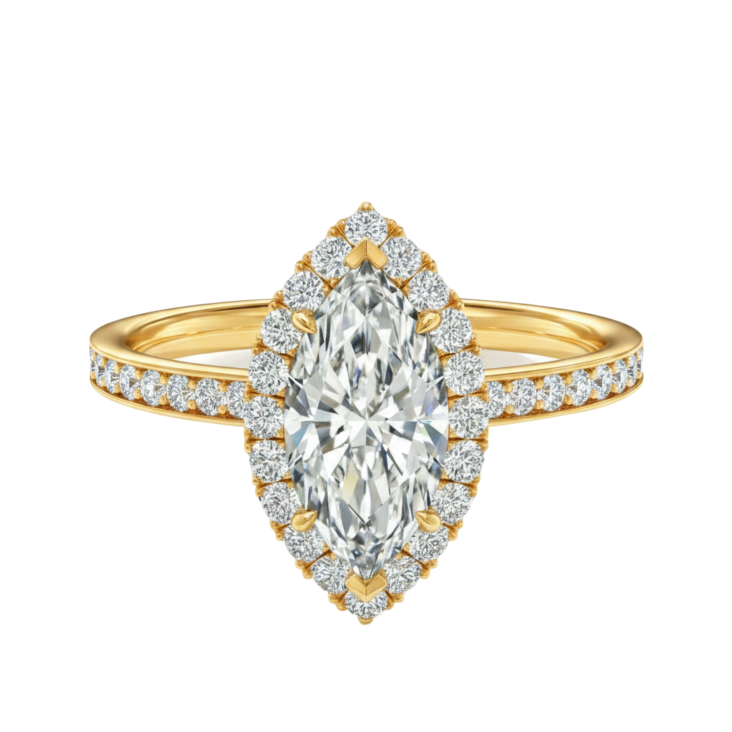 Cordelia - Marquise - Yellow Gold - Channel